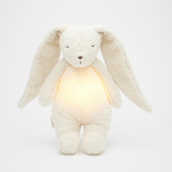 BB&Co Peluche lapin nature bio avec sons & lumières Blanc Polaire 