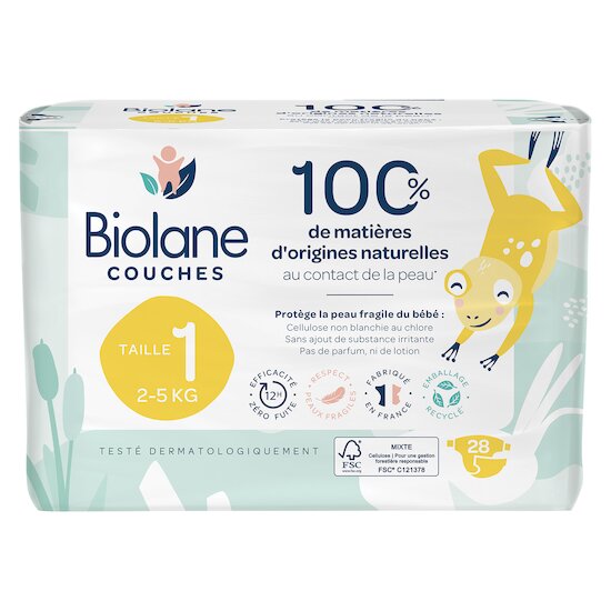 Biolane Couches Multicolore Taille 1