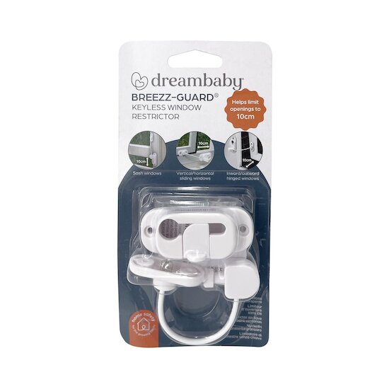 Dreambaby Limiteur de fenêtre Sans clé Breezz-Safe Blanc 