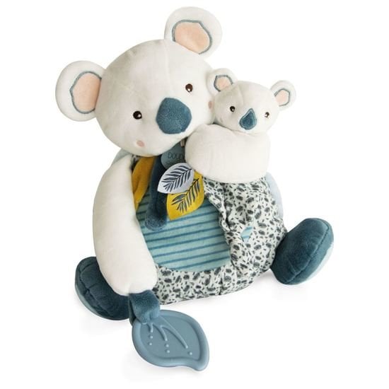Doudou et compagnie marionnette Yoca mon petit koala bleu blanc jaune