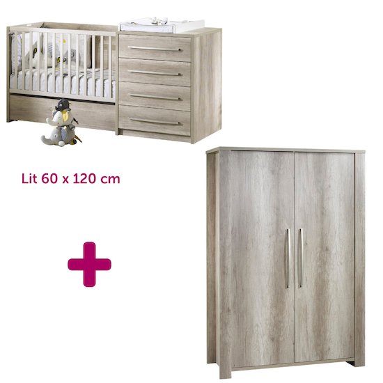 Chambre Bebe Avec Lit Commode Armoire Assortis En Ligne Adbb