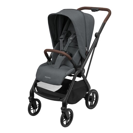 Maxi Cosi Poussette Leona 2 Twillic Graphite Frame / Brown Leather 