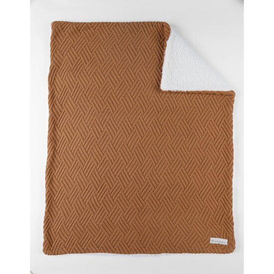 Noukie's Couverture tricot avec sherpa M&M24 Marron 75x100 cm