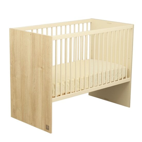 Sauthon Lit bébé transformable Melinée Crème/Chêne Sépia 60x120 cm