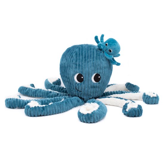 Les Déglingos Ptipotos Pieuvre maman/bébé Bleue 