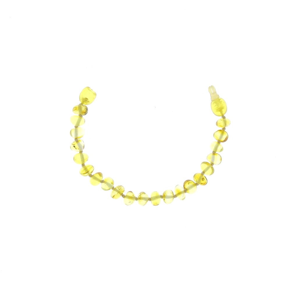 BalticWay - Bracelet enfant en ambre  Baltique - forme baroque JAUNE BalticWay