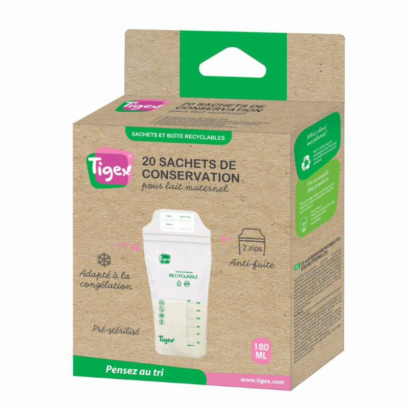 20 Sachets de conservation pour lait maternel - Tigex